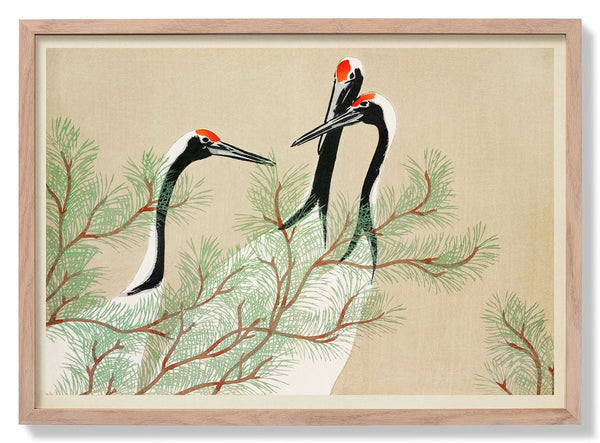 Cranes from Momoyogusa-Flowers par Sekka