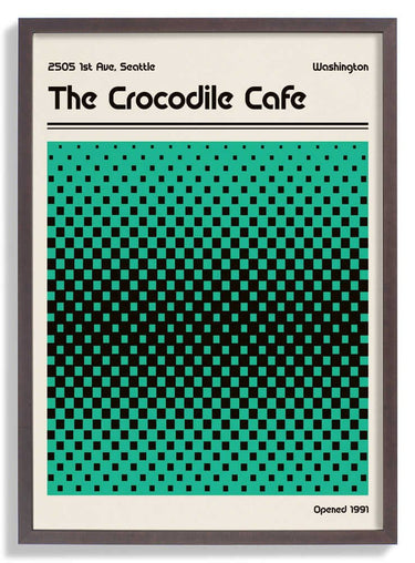 Crocodile Cafe Retro Poster by Retrodrome - Kuriosis Fine Art GmbH