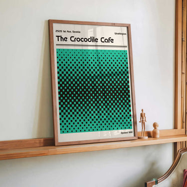 Crocodile Cafe Retro Poster by Retrodrome - Kuriosis Fine Art GmbH