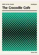 Crocodile Cafe Retro Poster by Retrodrome - Kuriosis Fine Art GmbH