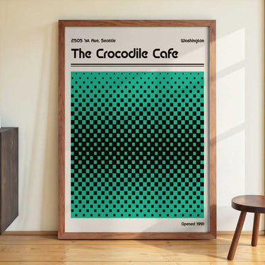 Crocodile Cafe Retro Poster by Retrodrome - Kuriosis Fine Art GmbH