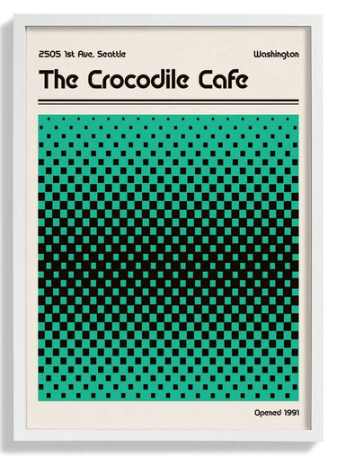 Crocodile Cafe Retro Poster by Retrodrome - Kuriosis Fine Art GmbH