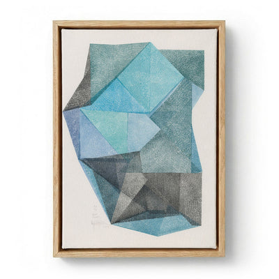 Faceted Blue Green Geometry by Paulina