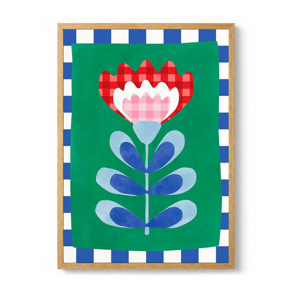 Floral Design with Bold Geometric Shapes von Elena Ristova