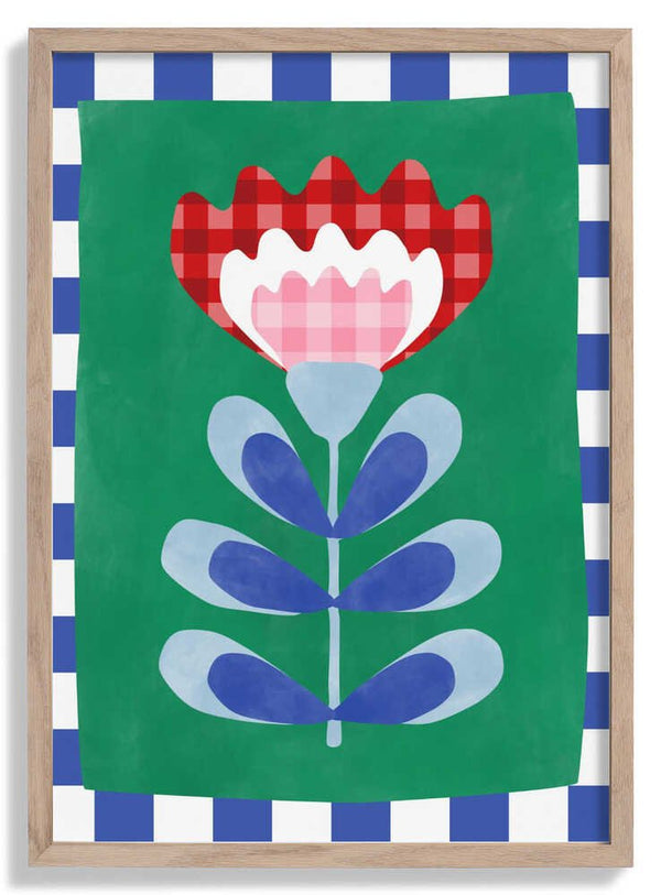 Floral Design with Bold Geometric Shapes von Elena Ristova