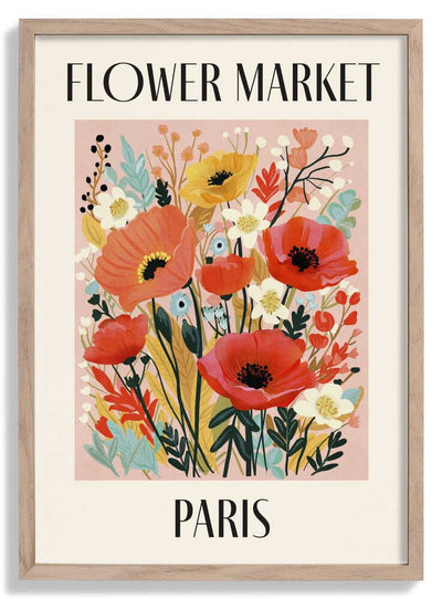 Flower Market Paris France door Dirkie Nell