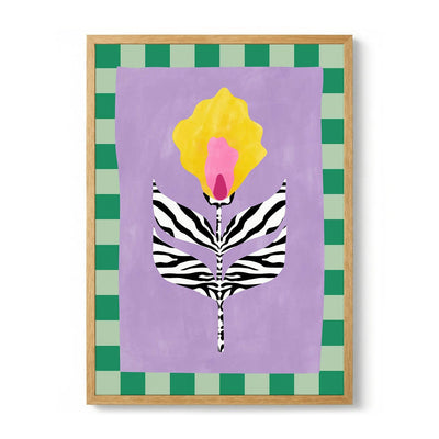Flower with Zebra Patterned Leaves di Elena Ristova