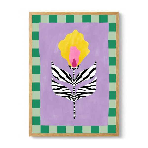 Flower with Zebra Patterned Leaves by Elena Ristova