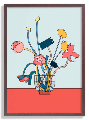 Flowers in a glass vase by NKTN - Kuriosis Fine Art GmbH