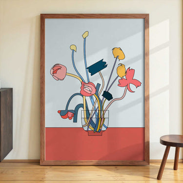 Flowers in a glass vase by NKTN - Kuriosis Fine Art GmbH