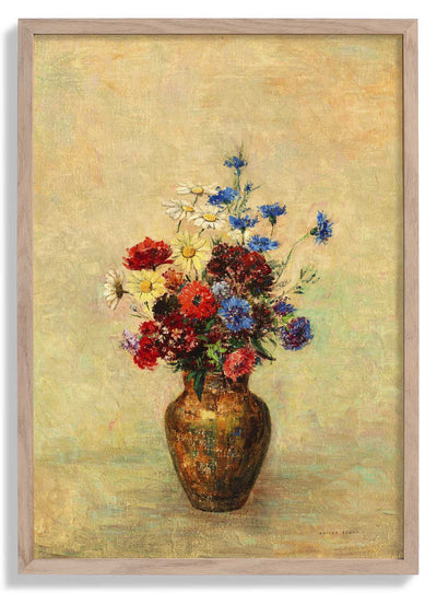 Flowers in a Vase Painting by Odilon Redon