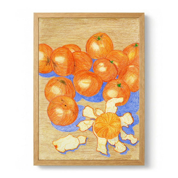 Fresh Oranges Still Life by Viktoriia