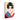 Geisha Girl Geometric Illustration by Retrodrome - Kuriosis Fine Art GmbH