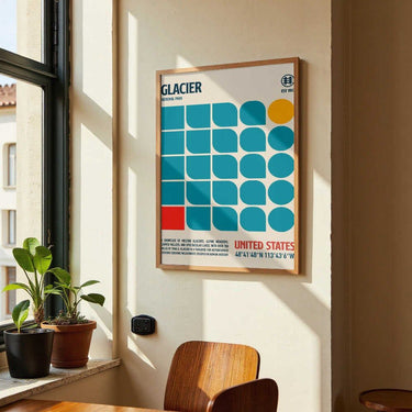 Glacier National Park Travel Poster by Retrodrome - Kuriosis Fine Art GmbH