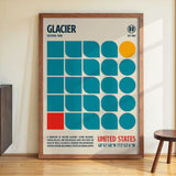 Glacier National Park Travel Poster by Retrodrome - Kuriosis Fine Art GmbH