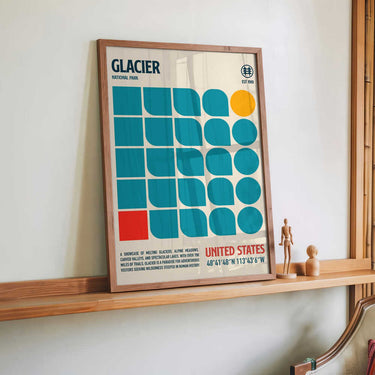 Glacier National Park Travel Poster by Retrodrome - Kuriosis Fine Art GmbH