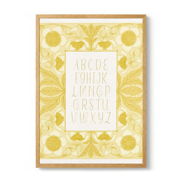 Golden Floral Alphabet by Wild Violets