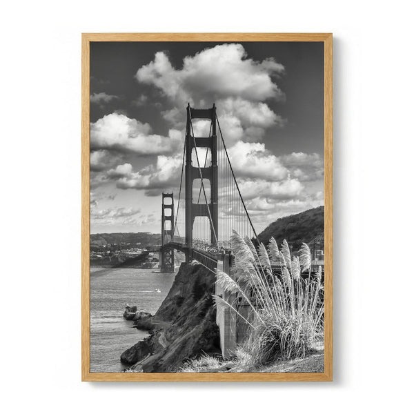 Golden Gate Bridge Black White by Melanie Viola
