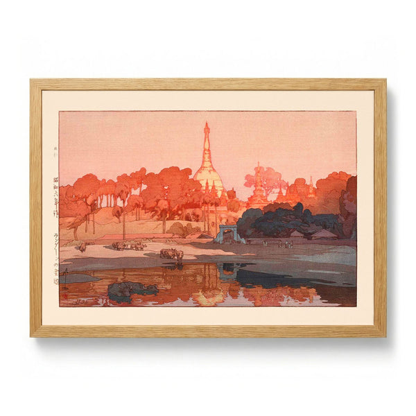 Golden pagoda in Rangoon - 1931 par Hiroshi Yoshida