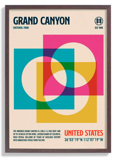 Grand Canyon National Park Travel Poster by Retrodrome - Kuriosis Fine Art GmbH
