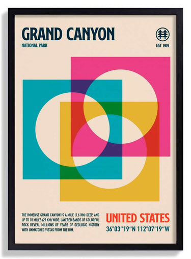 Grand Canyon National Park Travel Poster by Retrodrome - Kuriosis Fine Art GmbH