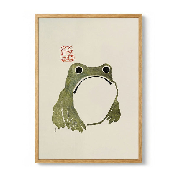 Grumpy Frog I Green by Matsumoto Hoji