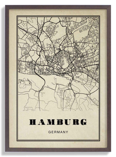 Hamburg City Sepia - Kuriosis Fine Art GmbH