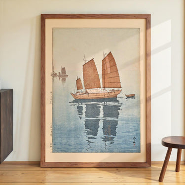 Hansen gozen Sailing boats forenoon 1926 by Hiroshi Yoshida - Kuriosis Fine Art GmbH