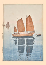 Hansen gozen Sailing boats forenoon 1926 by Hiroshi Yoshida - Kuriosis Fine Art GmbH