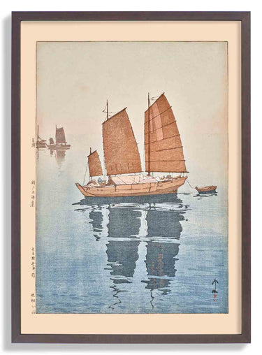 Hansen gozen Sailing boats forenoon 1926 by Hiroshi Yoshida - Kuriosis Fine Art GmbH