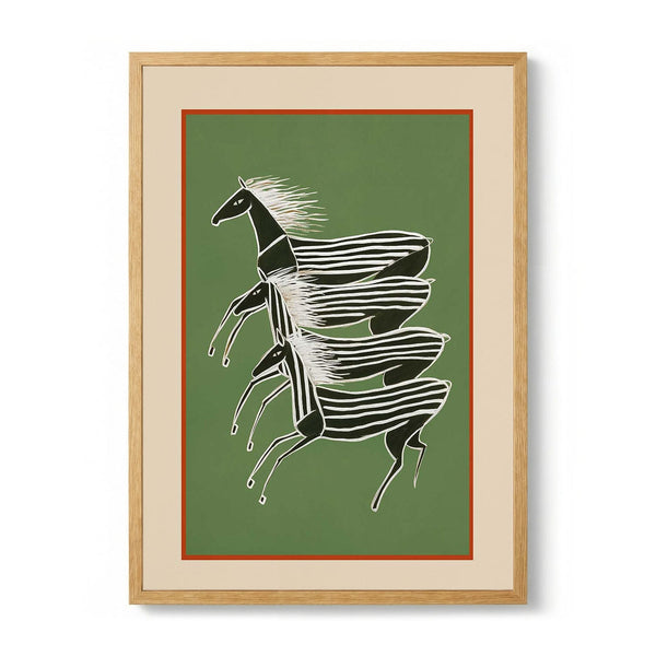Horses In Stripes by City Art
