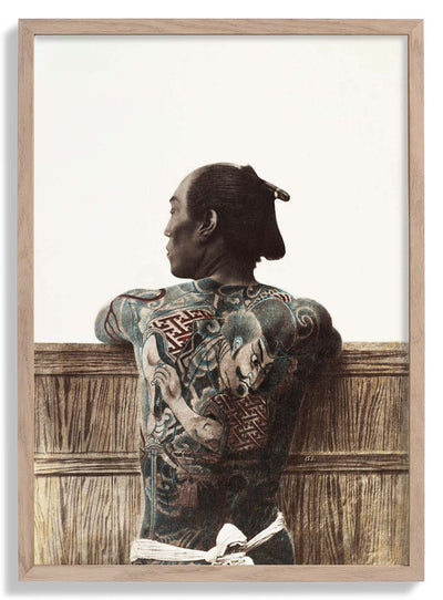 Japanese Man with Tattoo by Kimbei