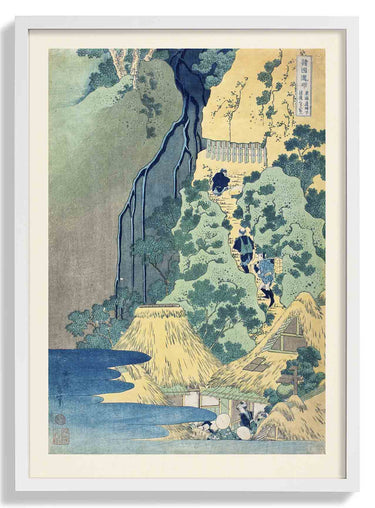 Kannon Shrine at Kiyo Falls by Katsushika Hokusai - Kuriosis Fine Art GmbH