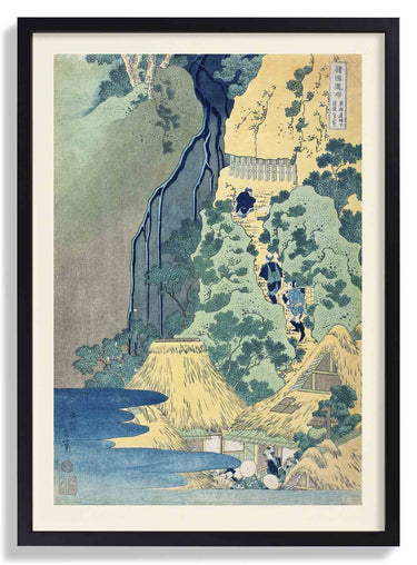 Kannon Shrine at Kiyo Falls by Katsushika Hokusai - Kuriosis Fine Art GmbH