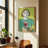 Lady with Red Wine by Sharyn Bursic - Kuriosis Fine Art GmbH