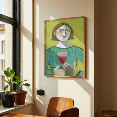 Lady with Red Wine by Sharyn Bursic - Kuriosis Fine Art GmbH