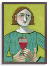 Lady with Red Wine by Sharyn Bursic - Kuriosis Fine Art GmbH