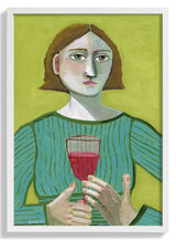 Lady with Red Wine by Sharyn Bursic - Kuriosis Fine Art GmbH