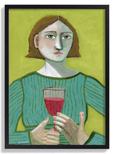 Lady with Red Wine by Sharyn Bursic - Kuriosis Fine Art GmbH