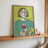 Lady with Red Wine by Sharyn Bursic - Kuriosis Fine Art GmbH