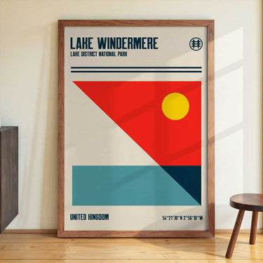 Lake Windermere Lake District National Park Travel Poster by Retrodrome - Kuriosis Fine Art GmbH