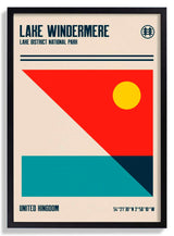 Lake Windermere Lake District National Park Travel Poster by Retrodrome - Kuriosis Fine Art GmbH