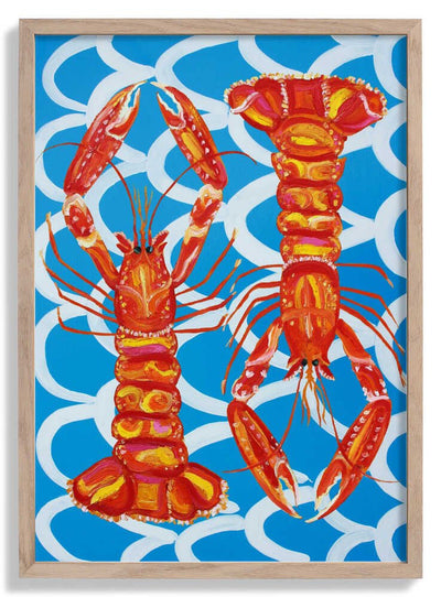Langoustines On Blue door Alice Straker