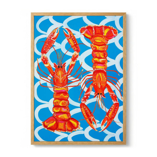 Langoustines On Blue by Alice Straker