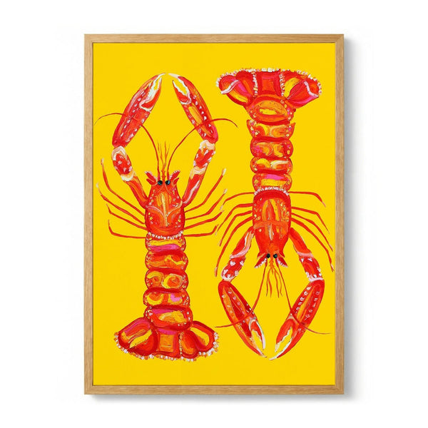 Langoustines On Yellow by Alice Straker