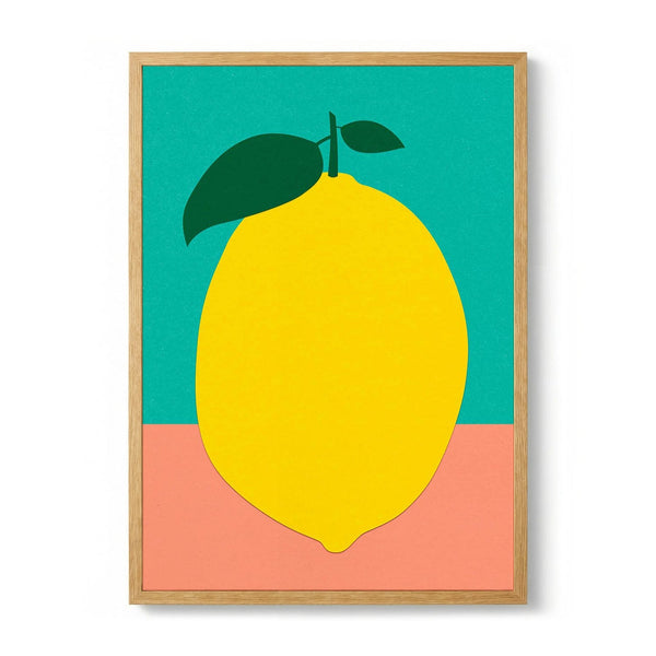 Lemon With Two Leaves by Rosi Feist