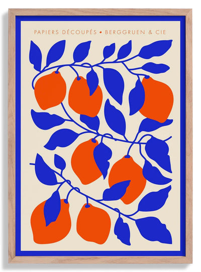Lemons Blue Orange Papiers Découpés Art Exhibition