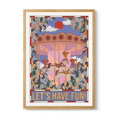 Let's Have Fun Carousel di OMG Kitty – Poster Vintage