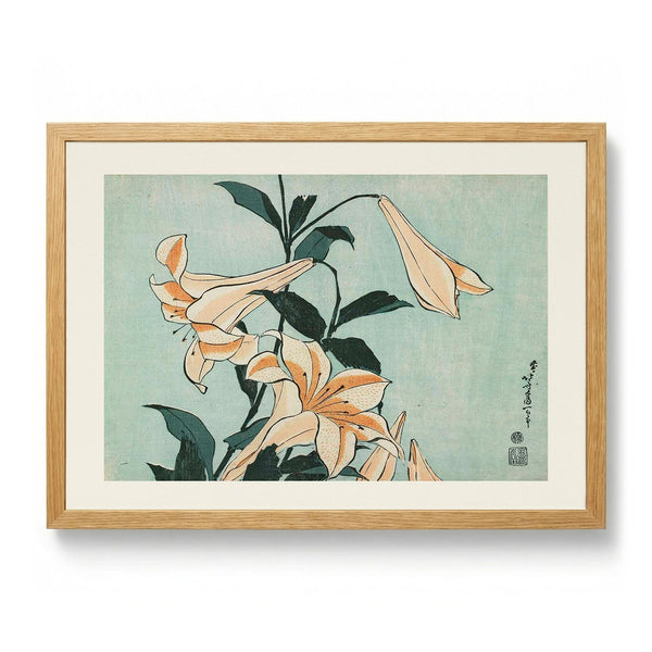 Lilies by Katsushika Hokusai
