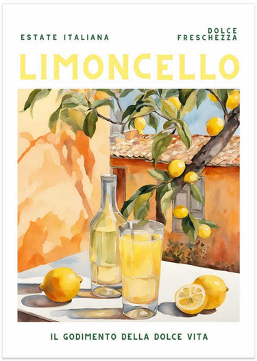 Limoncello, Aquarell, Fresh by Ohkimiko - Kuriosis Fine Art GmbH